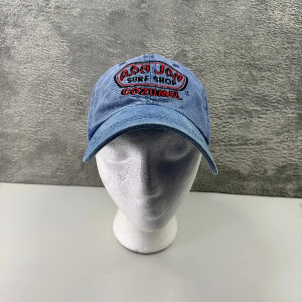Ron Jon Surf Shop Cozumel Blue Faded Baseball Cap Hat Adjustable Embroidered